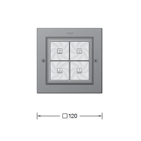 24804K3 Recessed LED ceiling downlight, silver