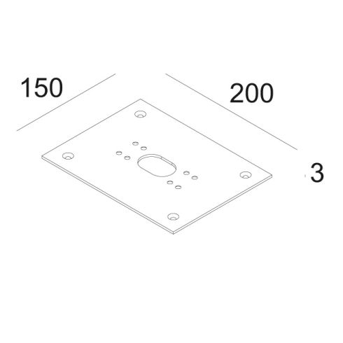 PLATE 7 - Accessory Mounting plate for Deltalight bollards