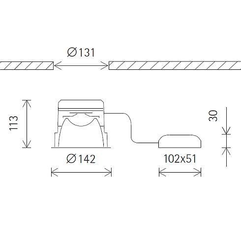 42001.000 QUINTESSENCE LED downlight