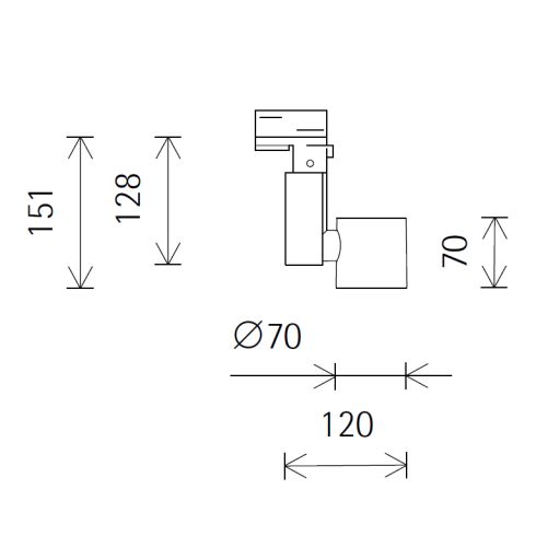 71084.000 OPTEC silver Lens wallwasher for ERCO 3-circuit system