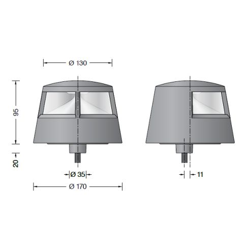 84752AK4 On-ground luminaire, silver