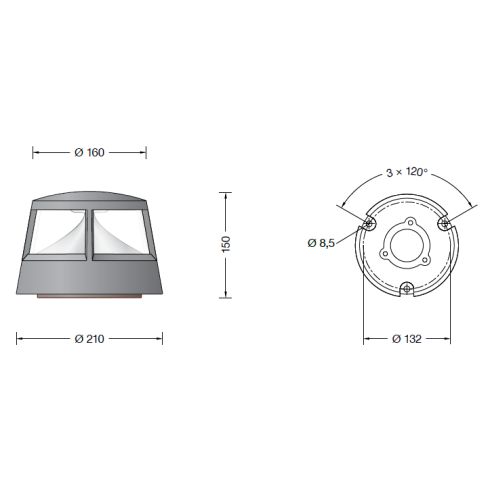 84357AK4 On-ground luminaire, silver