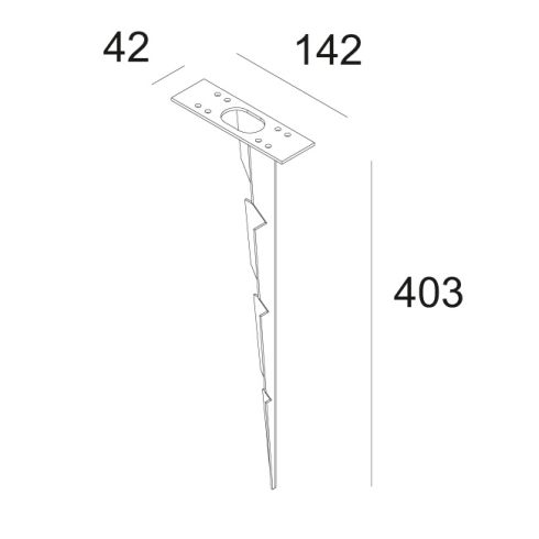 PIN 12 - Accessory Earth spike for Deltalight bollards