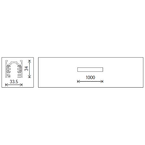 78341.000 TRACK 1m white for ERCO track systems