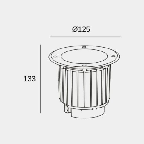 GEA COB LED ROUND Ø 125 In-ground luminaire