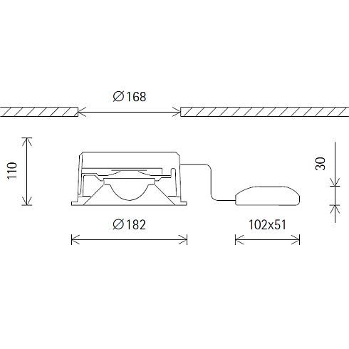 80022.000 SKIM white Downlight