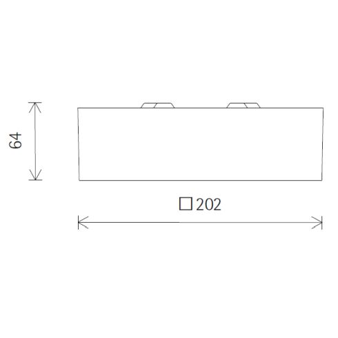 86262.000 COMPAR SQUARE Surface-mounted downlight with silver louvre