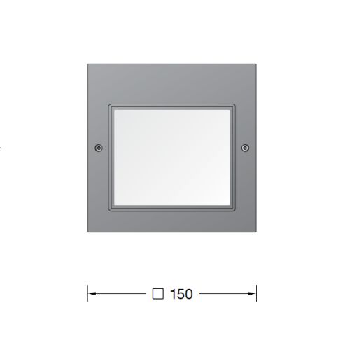 24206K3 Recessed LED wall luminaire, graphite