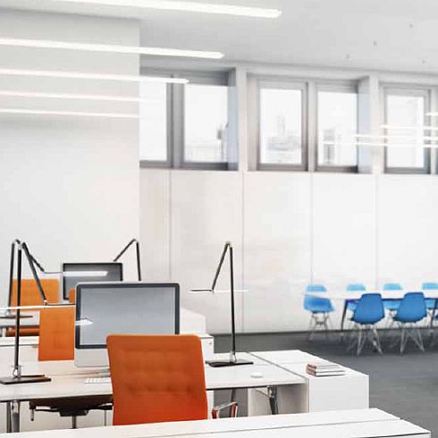 Roxxane Office LED desk luminaire 3000K, silver