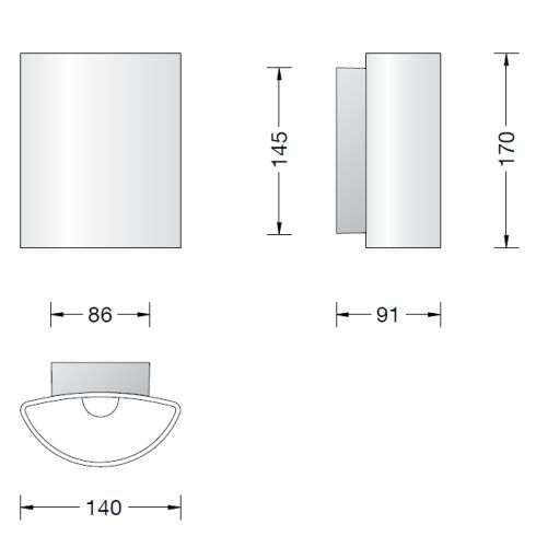 50065.2K3 LED wall luminaire