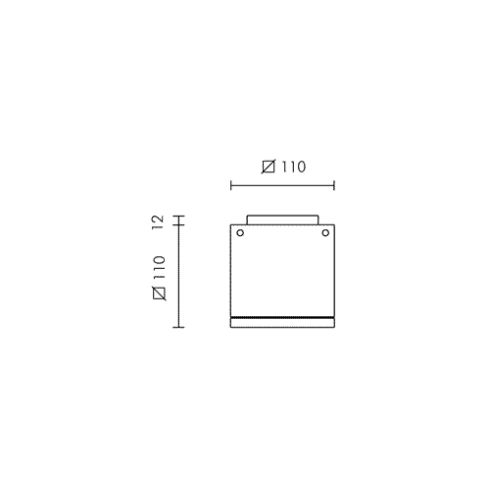 MINILOFT SQUARE grey LED ceiling luminaire