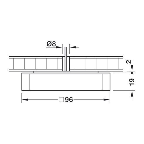 Cubic 16 ON LED ceiling luminaire 4000K