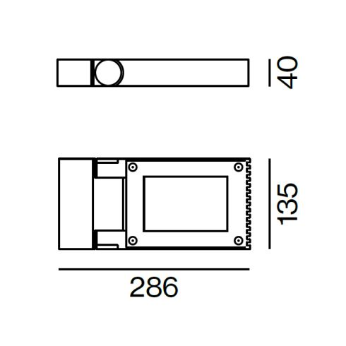 STREAMCUT asymmetric Wall and on-ground luminaire, dark grey