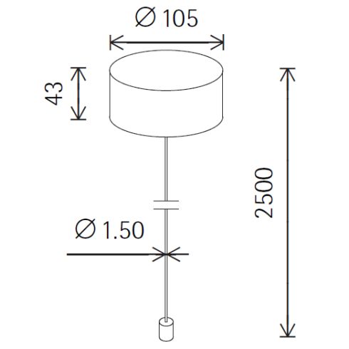 12671.000 WIRE ROPE SUSPENSION for ERCO tracks