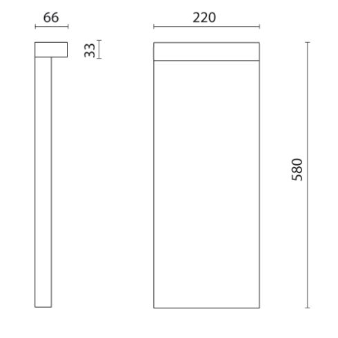 MINILOOK WOOD 580 bronze LED bollard