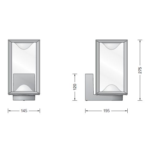 31079K3 Wall luminaire, graphite