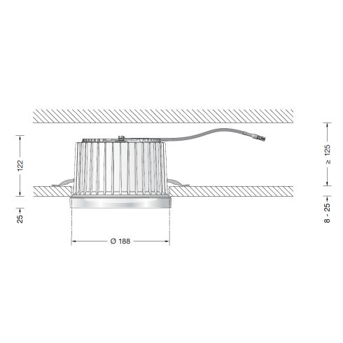 50689K4 Recessed ceiling luminaire - downlight