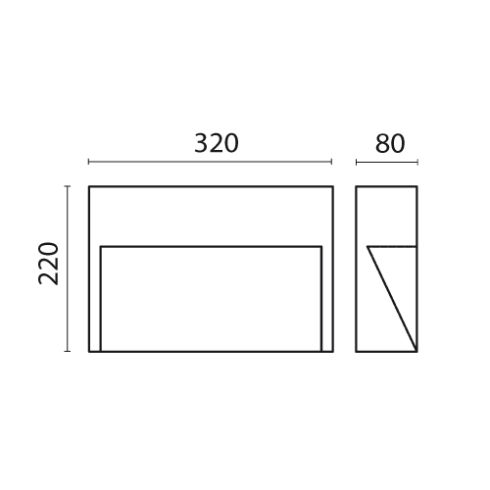 SKILL one-side LED bollard