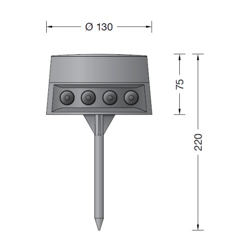 13566 - BEGA Plug & Play 48V Smart Tower with connecting cable and mains plug