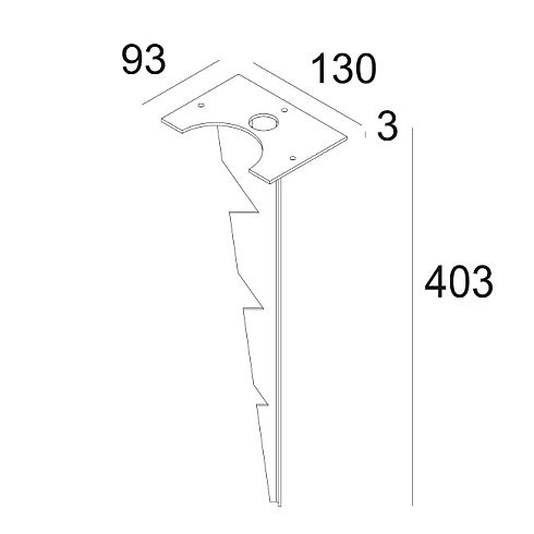 PIN 15 - Accessory Earth spike for Deltalight bollards