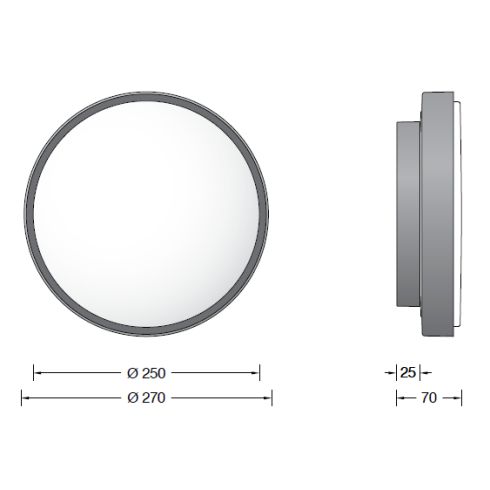 24042K3 Ceiling and wall luminaire