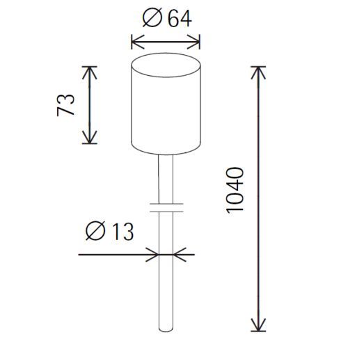 12445.000 PENDANT TUBE SUSPENSION black for ERCO tracks