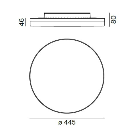 SONO 450 IP54 SURFACE Ceiling and wall luminaire