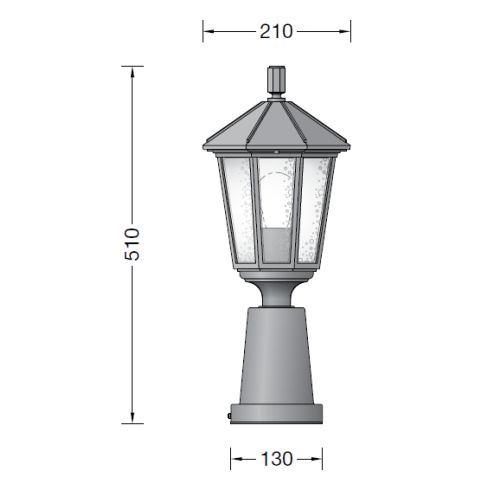 31553K3 >Rome< Pillar luminaire