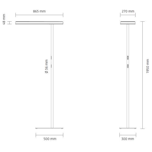 Office Air 2.0 POWER anodised LED floor luminaire 4000K