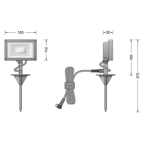 84824K3 - BEGA UniLink Portable garden floodlight, graphite