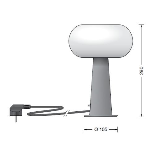 51444.8K3 Table luminaire, velvet blue