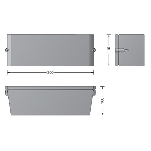 22360K3 LED wall luminaire, graphite