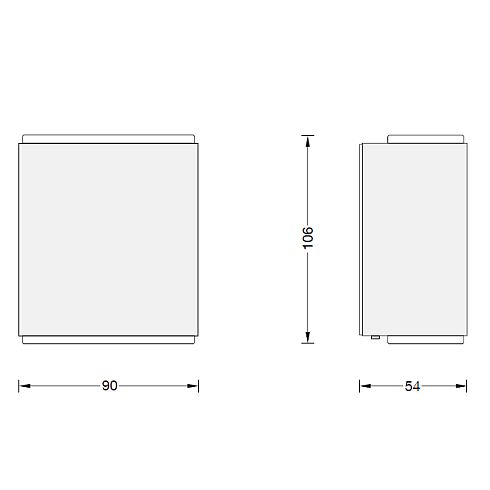 23013.1K3 LED wall luminaire, white