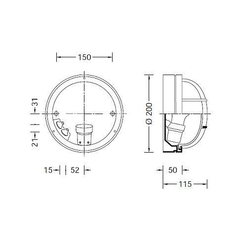 22678 Ceiling and wall luminaire