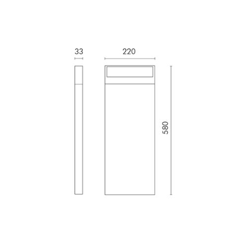 MINICOOL 580 grey LED bollard