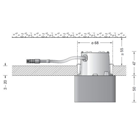 50372.4K3 - STUDIO LINE brass Recessed LED ceiling luminaire