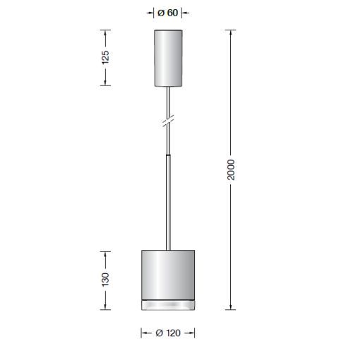 50612.2K3 LED pendant luminaire, stainless steel