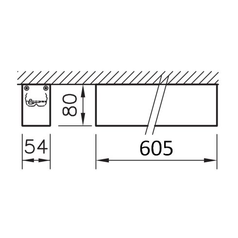 FLOW 605 3000K LED ceiling and wall luminaire