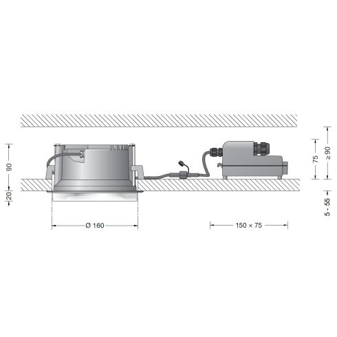 24678K4 Recessed ceiling luminaire · Downlight