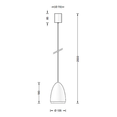 50700.1K3 LED pendant luminaire, white