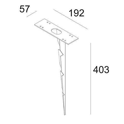 PIN 13 - Accessory Earth spike for Deltalight bollards