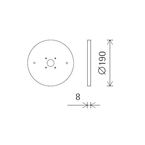 34853.000 Mounting plate Accessory for ERCO luminaires