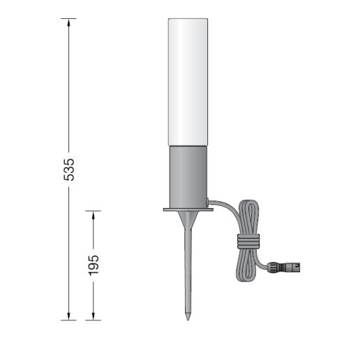 55018K3 - BEGA Plug & Play 48V Portable garden luminaire, graphite