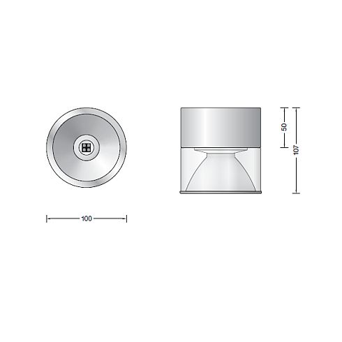 23559.1K3 LED ceiling luminaire, white