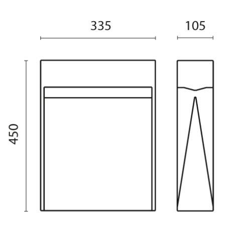 CONCRETE 450 two-side LED bollard