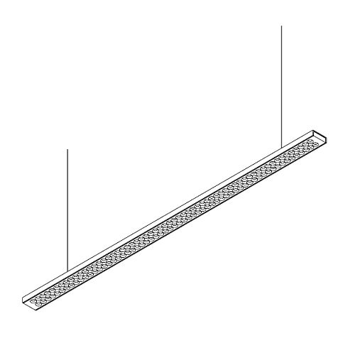 MODUL L 120 LED pendant luminaire, chrome