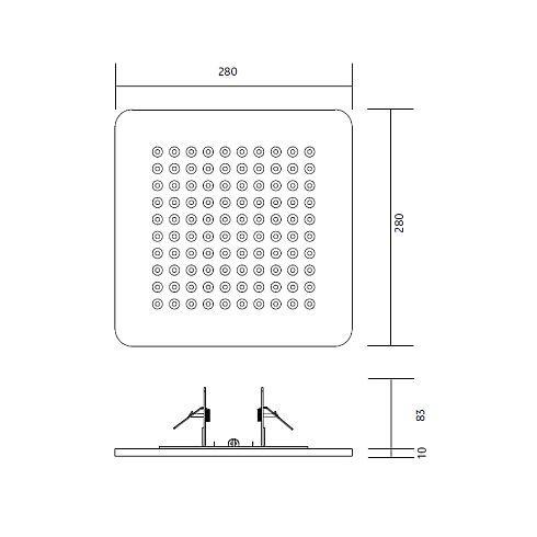 Modul Q 100 LED recessed ceiling luminaire