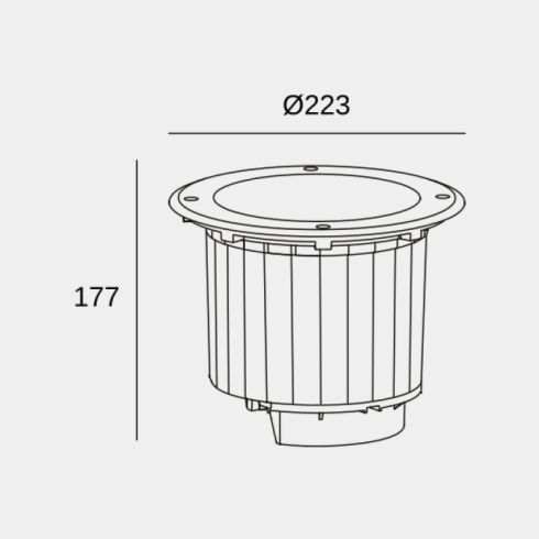 GEA COB LED ROUND Ø 223 In-ground luminaire