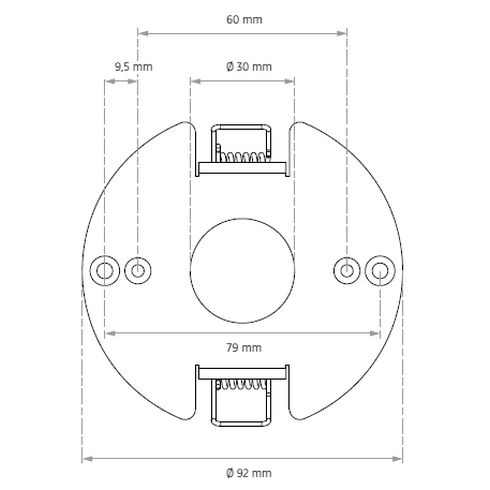 Ceiling ring for cavity mounting for CUBIC 36/49/64