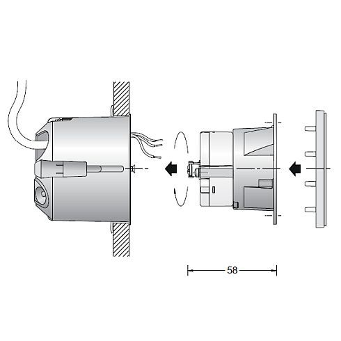 50285.6K3 - ACCENTA LED recessed wall luminaire, copper